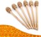 4PCS Wooden Honey Dipper Stirrers for Mixing, Drizzling, and Dispensing Honey